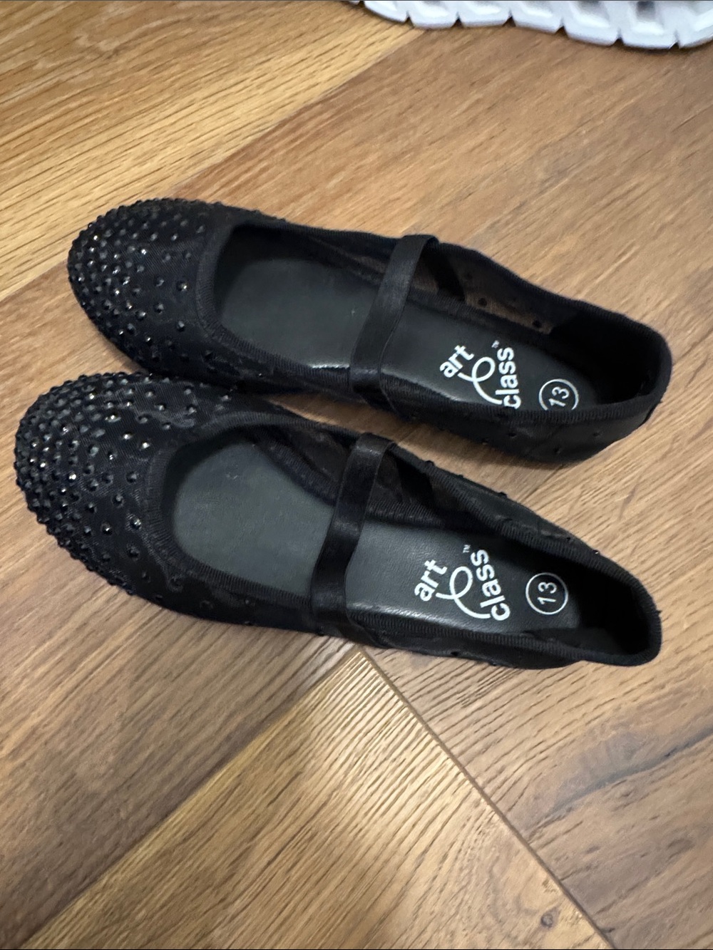 art class Black Girls' Studded Mary Jane Ballet Flats